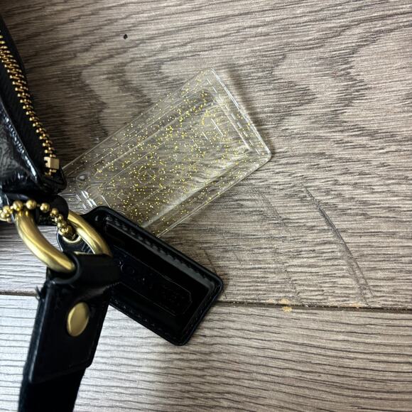 Coach Poppy Crossbody M1280-F22147 Black Patent Leather Shoulder Bag Purse - Picture 10 of 16